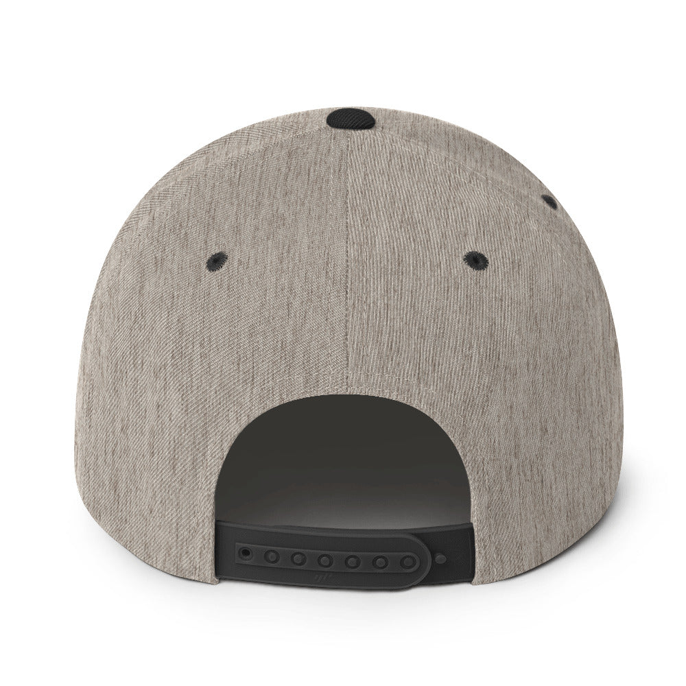 Heather/Black Snapback Hat