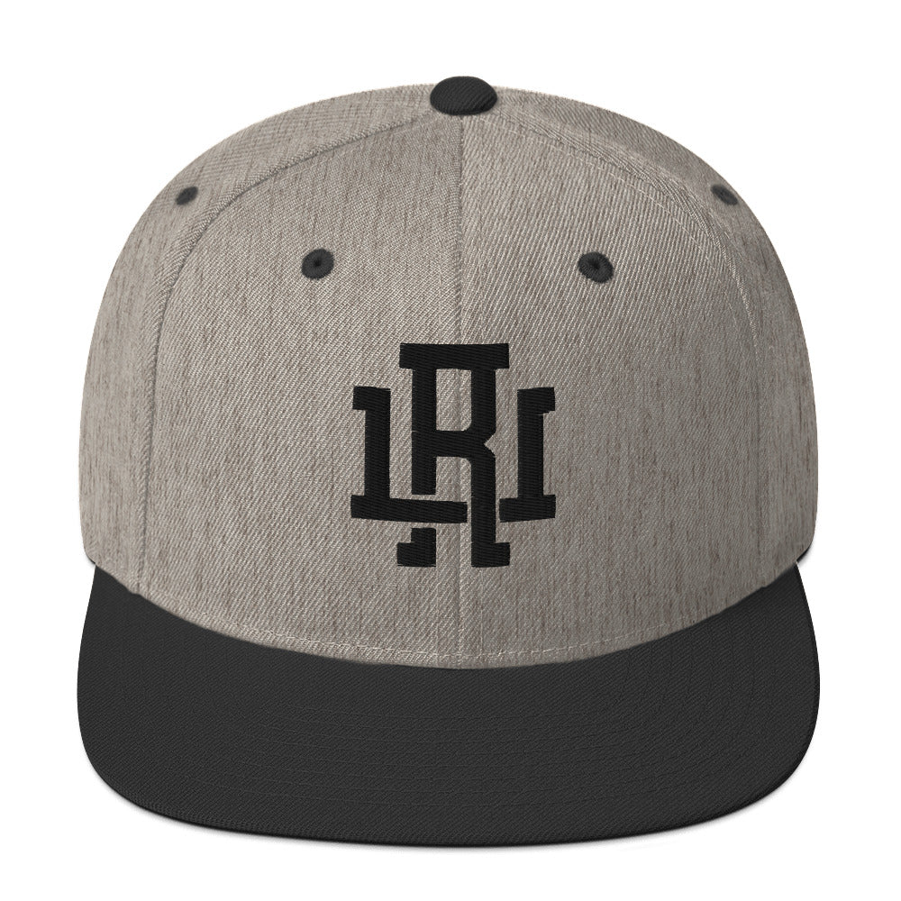Heather/Black Snapback Hat