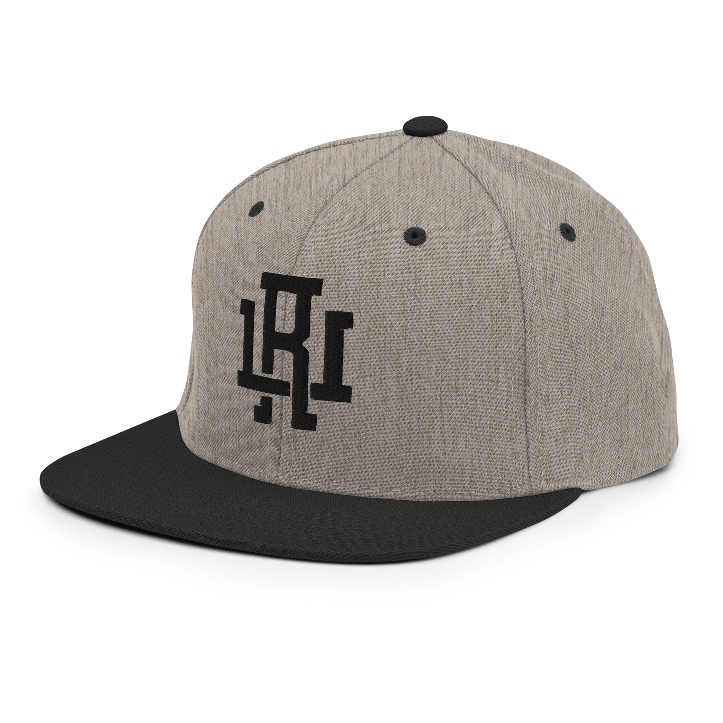 Heather/Black Snapback Hat