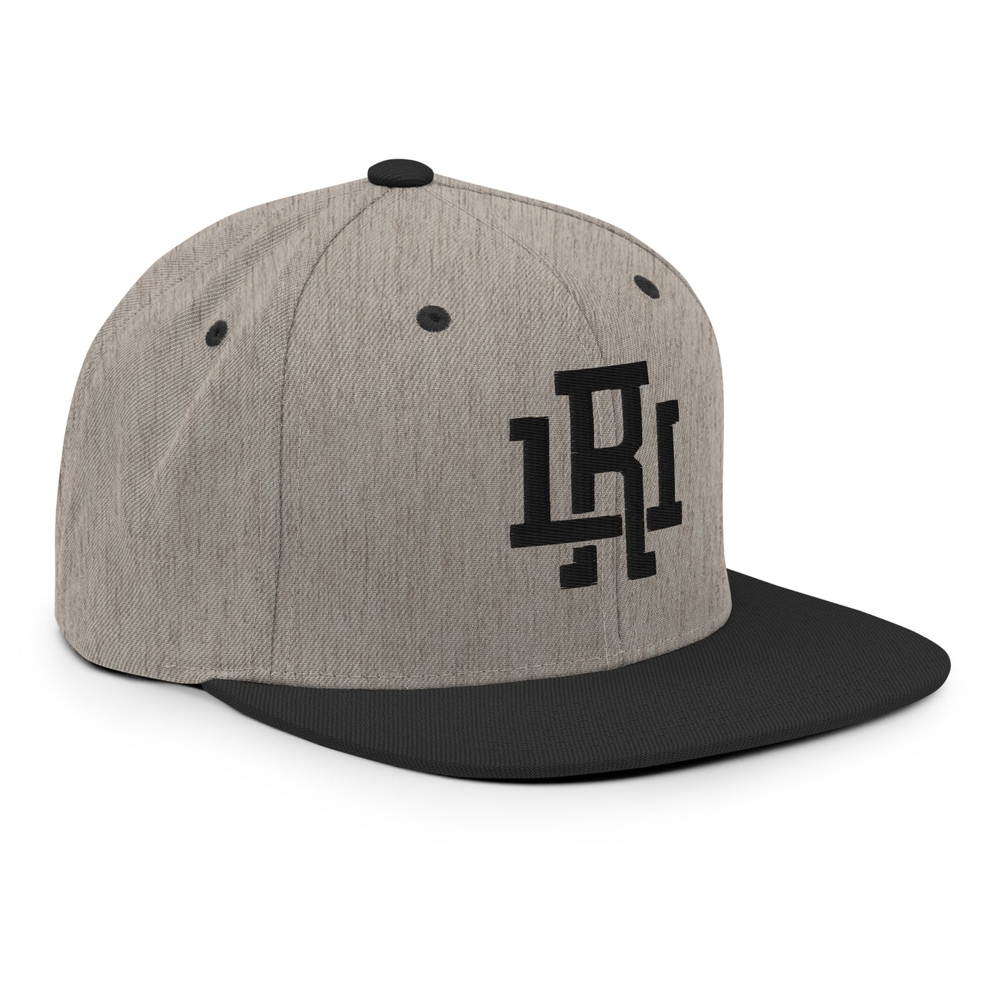 Heather/Black Snapback Hat